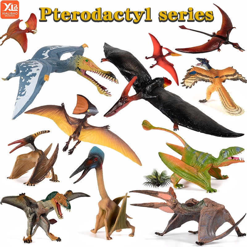 ของเล่นไดโนเสาร์ Pterosaur เรซัวร์ บิน Pteranodon ฟิกเกอร์ ของขวัญ ท็อปเปอร์เค้กสําหรับเด็ก