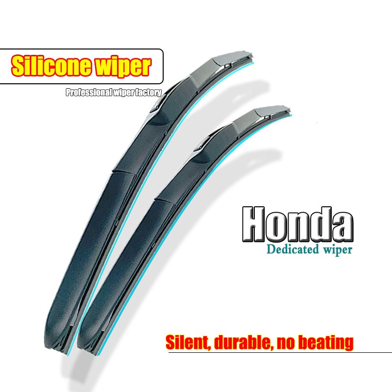 Honda Crv City Civic Jazz Crz Hrv Brv Accord Stream Insight Odyssey Freed Cr-V Hr-V ที่ปัดน้ําฝนซิลิโคน (1 PAIR)