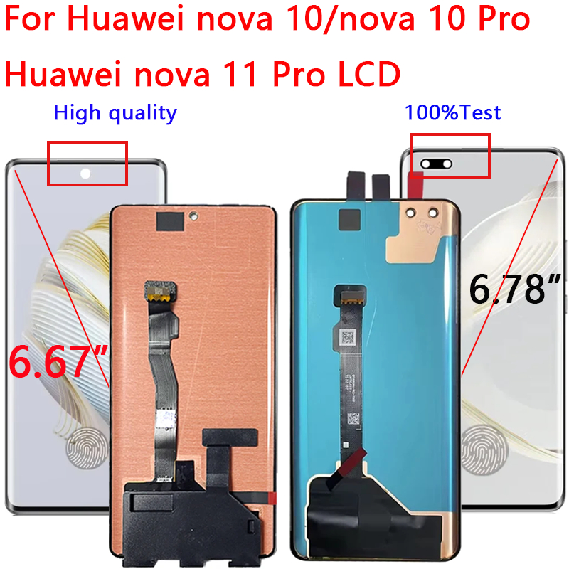 สําหรับ Huawei nova 10 10 Pro 11 Pro จอแสดงผล LCD หน้าจอสัมผัส NCO-AL00, NCO-LX1, NCO-LX3 GLA-AL00, GLA-LX1 GOA-AL80, GOA-LX9