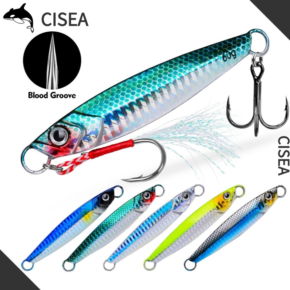 CISEA F187 เหยื่อยาง ปลา ตกปลา ตกปลา เหยื่อจิ๊ก เหยื่อ FISH LURE 17g 21g 24g 30g 40g 60g