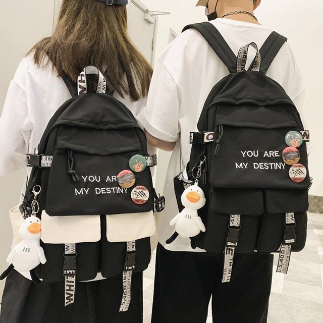 [กรุงเทพฯ เดลิเวอรี่]✿กระเป๋าเป้นักเรียน✿กระเป๋าเดินทางกระเป๋าเป้สะพายหลังความจุขนาดใหญ่ทุกการแข่งขันเวอร์ชั่นเกาหลีทุกการแข่งขันสาม @-