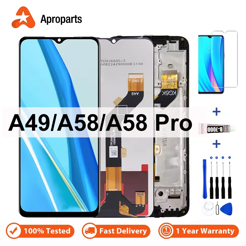 LCD ต้นฉบับสําหรับ Itel A49 A58 Pro A661L จอแสดงผล Touch Screen Digitizer Assembly กรอบเปลี่ยน