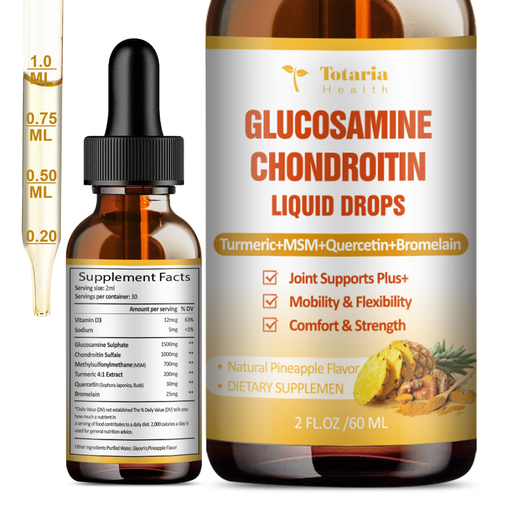 Totaria Glucosamine Chondroitin Msm Liquid Drops List Chondroitin Sulfate อาหารเสริมขมิ้น Quercetin Bromelin Msm Oil สนับสนุนสุขภาพร่วม