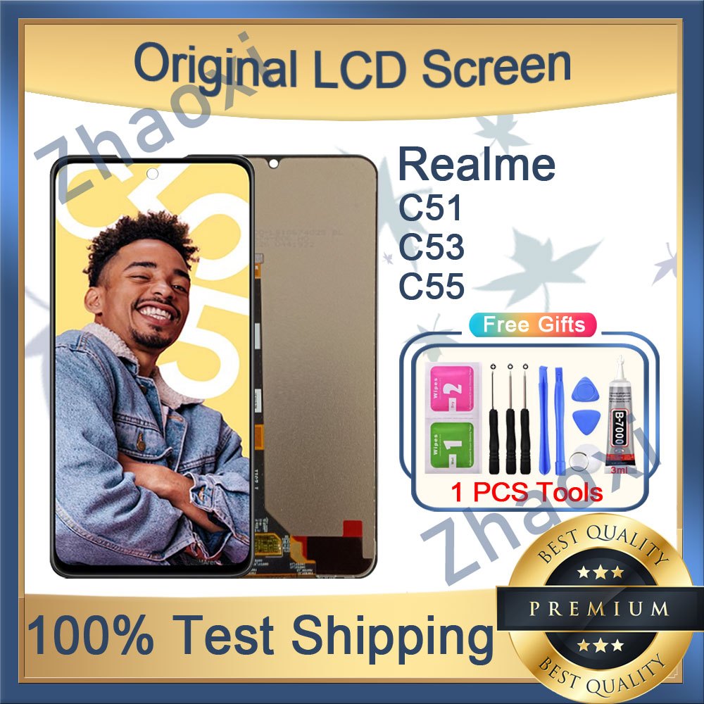 Realme C51 C53 C55 หน้าจอ LCD พร้อมการเปลี่ยนเฟรม