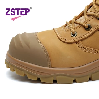 ZSTEP รองเท้าความปลอดภัยสำหรับผู้ชายรองเท้าทำงานบนหัวเหล็กป้องกันการเจาะ