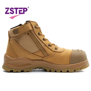ZSTEP รองเท้าความปลอดภัยสำหรับผู้ชายรองเท้าทำงานบนหัวเหล็กป้องกันการเจาะ