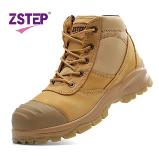ZSTEP รองเท้าความปลอดภัยสำหรับผู้ชายรองเท้าทำงานบนหัวเหล็กป้องกันการเจาะ