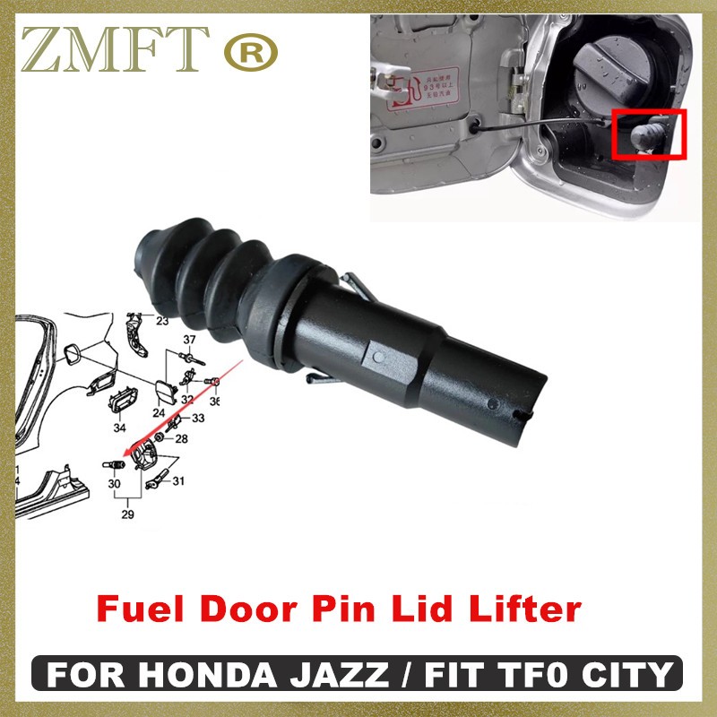 รถถังน้ํามันฝาครอบด้านนอกบัฟเฟอร์ Rod สําหรับ HONDA JAZZ/FIT CITY ODYSSEY 74986-TF0-013 ฝาปิดถังน้ํามันเชื้อเพลิงปุ่มสวิทช์ Lever