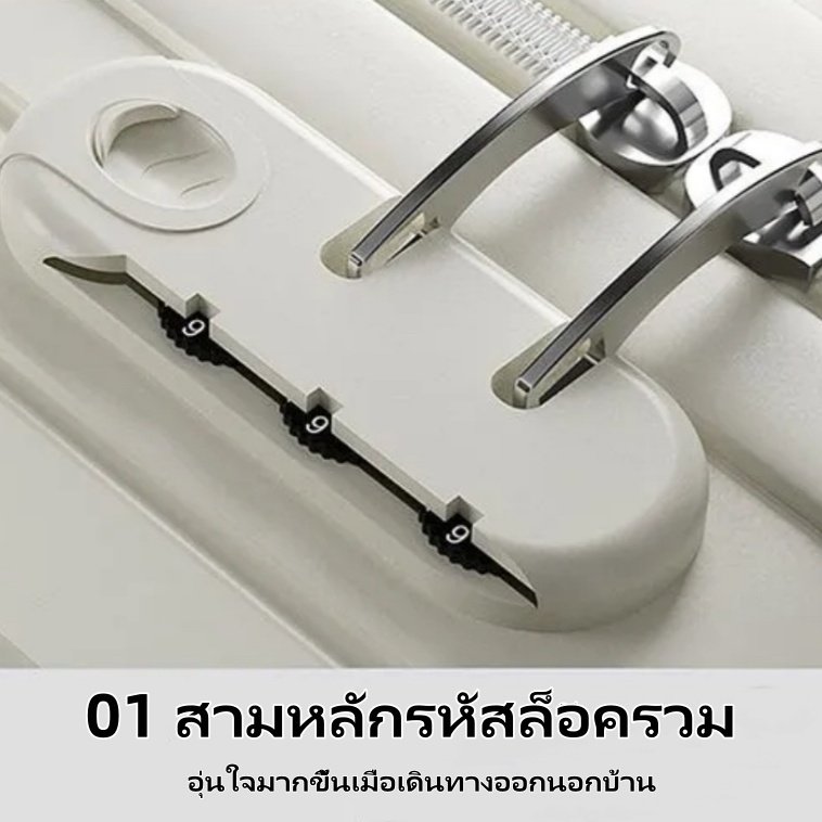 【จัดส่งจากกรุงเทพฯ】กระเป๋าเดินทาง ขนาด 20 นิ้ว 26 นิ้ว วัสดุกันน้ำABS+PS มีสาย USB ชาร์จ luggage