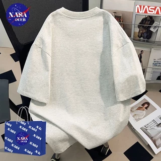 【พร้อมส่ง】🔥NASA คอกลม เสื้อ ผ้าฝ้ายแท้100% ทรงโอเวอร์ไซส์ แขนสั้น ลายน้องหมาสีดำ🐶ใส่ได้ทั้งชายหญิง เสื้อยืดYG622