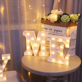 BGE*ไฟประดับตกแต่ง DIY LED Light Up Letter A-Z 🔥พร้อมส่ง🔥 ไฟ ตัวอักษร ภาษาอังกฤษ จัด ปาร์ตี้ มินิมอล ราคาต่อ1ตัว ตกแต่งบ้าน