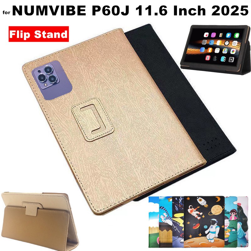 for NUMVIBE P60J P60 J 11.6 Inch 2025 Tablet Silk Pattern Cover Flip Stand Full Body Protective Case