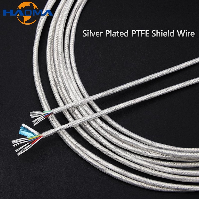 1เมตร0.15 ~ 0.5มิลลิเมตรความบริสุทธิ์สูงชุบเงิน ของ PTFE ลวดป้องกัน2 3 4 6แกนเสียงไฮไฟ ทําเอง เครื่องขยายเสียงลําโพงสายหูฟังสาย