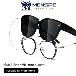 Menspe UV400 แว่นตาโพลาไรซ์ Wraparound แว่นกันแดด TAC แว่นกันแดดโพลาไรซ์ Light Anti-Glare Cover Over สําหรับขับรถท่องเที่ยวกลางแจ้ง