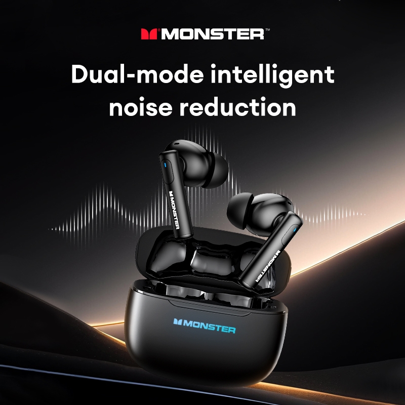Monster XKT26 หูฟังบลูทูธเสียงสเตอริโอ HD Call อายุการใช้งานยาวนานบลูทูธลดเสียงรบกวนอัจฉริยะ 5.4