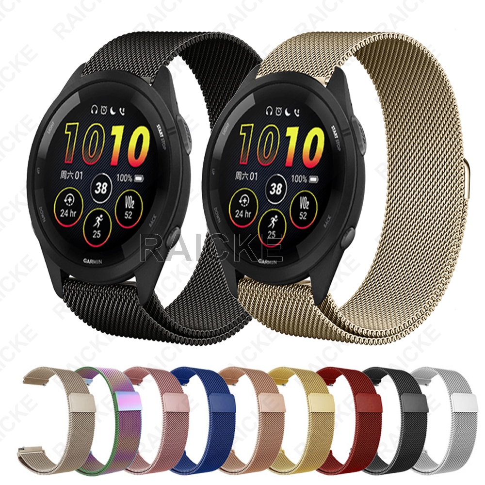 สายรัดข้อมือสแตนเลสกันน้ำสำหรับ Garmin Forerunner 265 Music / Forerunner 255 / 570 47mm 42mm / Vivoactive 4 / Venu 4 45mm 41mm / Venu 3 / Venu 2