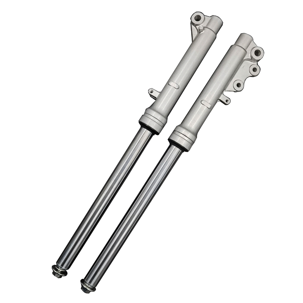Silver ด้านหน้าส้อมโช้คอัพคู่เหมาะสําหรับ Honda Monkey Bike Mini Off road Bike Monkey DAX Z50A Z50R 