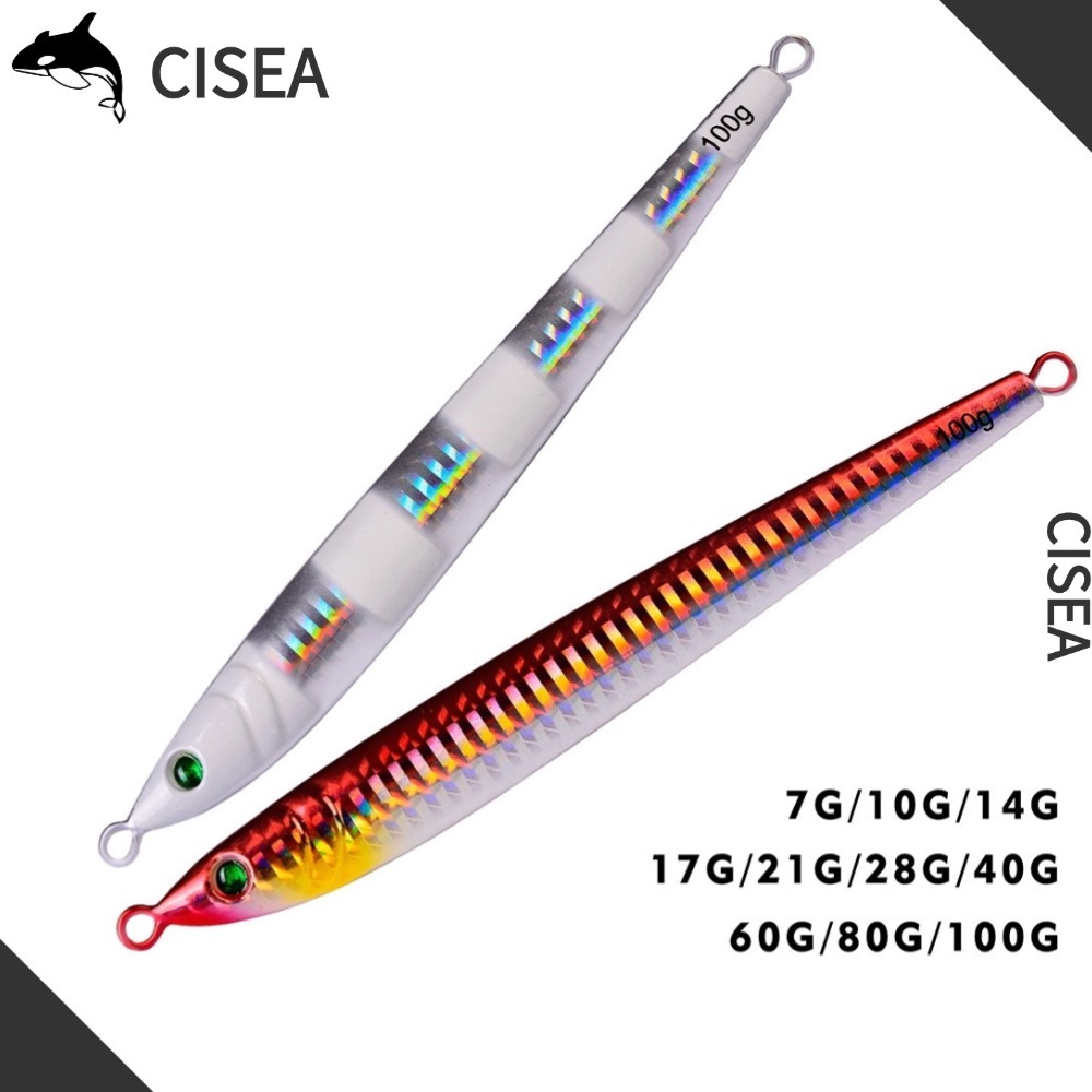 CISEA F208 เหยื่อยาง ปลา ตกปลา ตกปลา เหยื่อจิ๊ก เหยื่อ 7g 10g 14g 17g 21g 28g 40g 60g 80g 100g