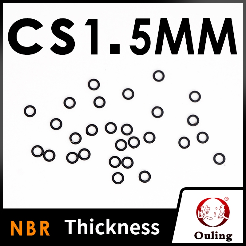 Ouling CS1.5mm สีดํา NBR ยางไนไตรล์ O-Ring แหวนซีลเครื่องซักผ้า