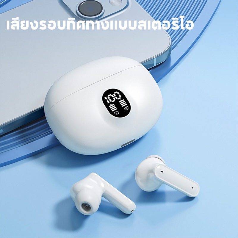 Kingone ชุดหูฟังบลูทูธ Bluetooth 5.4 Noise Cancellation HiFi Audio HD Call ชุดหูฟังไร้สายที่ทนทาน พร้อมไมโครโฟนในตัว ชุดหูฟังบลูทูธไร้สาย