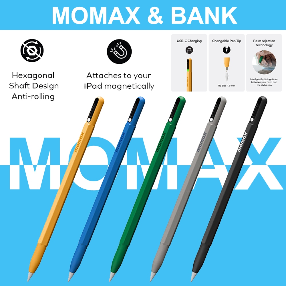 ปากกาแม่เหล็ก Momax Mag. Link Pop Magnetic Active Pen Touchscreen Pen (สําหรับ PAD)