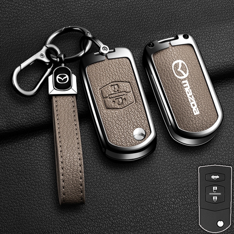 เคสกุญแจรีโมทรถยนต์ แบบพับได้ 2 3 ปุ่ม อุปกรณ์เสริม สําหรับ Mazda 2 3 6 2011-2015 Old style Mazda 6 ของแต่งรถยนต์ พวงกุญแจ