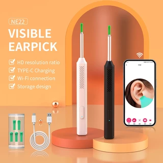 INSMART กําจัดขี้หู HD กันน้ํา LED Light Wireless Ear Pick มีกล้อง ชุดช้อนหูฟังไร้สาย
