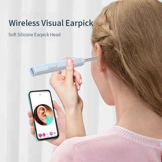 INSMART กําจัดขี้หู HD กันน้ํา LED Light Wireless Ear Pick มีกล้อง ชุดช้อนหูฟังไร้สาย