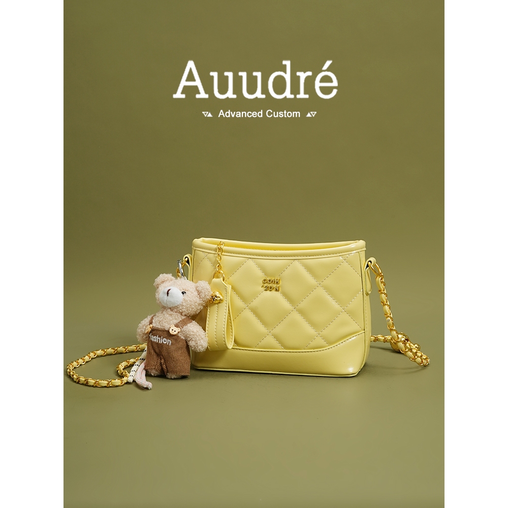 กระเป๋าメッセンเจอร์ 여성 Auure Rhombus Chain ขนาดกระทัดรัด เหมาะสำหรับการเดินทางสำรวจ