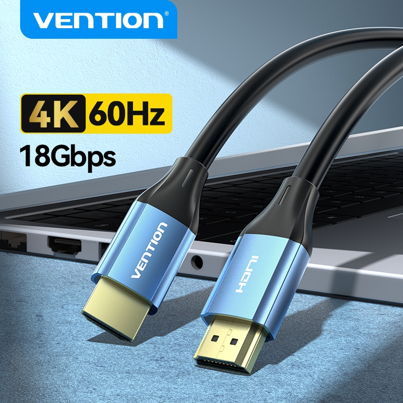 Vention สาย HDMI 2.0 18Gbps อลูมิเนียม 4K 60HZ 3D สําหรับ PS4 Nintendo Switch TV PC