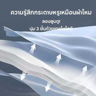 [4ห่อ] Botare Air-Cushion ดีลักซ์ คอมฟอร์ท ทิชชู่แบบดึงแขวนได้ กระดาษทิชชู่ หนา 3 ชั้น ทำความสะอาด กระดาษชำระ