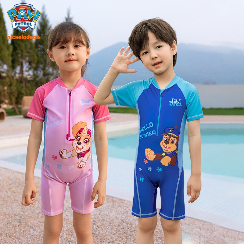 Paw Patrol Boy ชุดว่ายน้ํา Boy 2025 เด็กสไตล์ใหม่ชุดว่ายน้ําชิ้นเดียว Beach Boy ชุดว่ายน้ําเด็กกางเกง