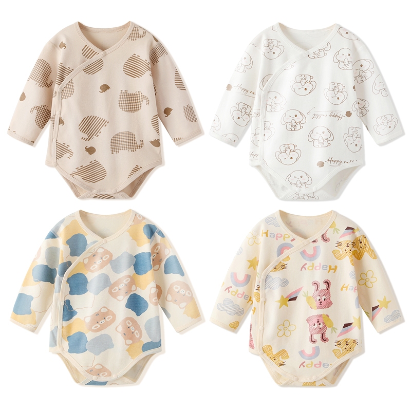 Cotton 100% Baby Jumpsuit จั๊มสูทแขนยาวสําหรับเด็ก เสื้อผ้าเด็กแรกเกิด ชุดนอนเด็ก เสื้อผ้าเด็ก
