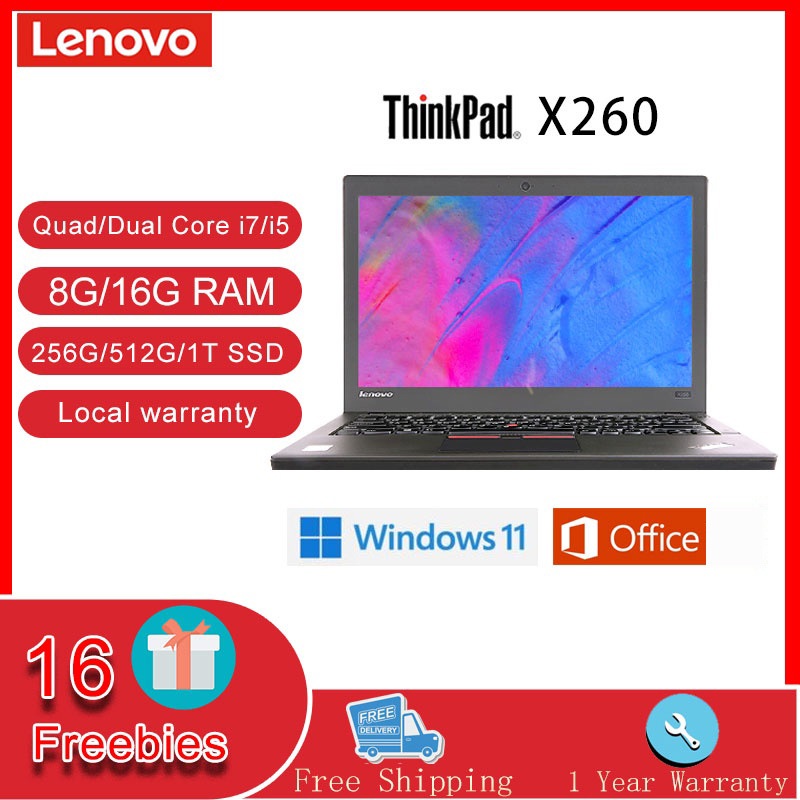 [ใหม่] แล็ปท็อป Lenovo ThinkPad X260 ของแท้ Intel Quad Core / Dual Core i7 / i5-6600u / 6500u / 6300
