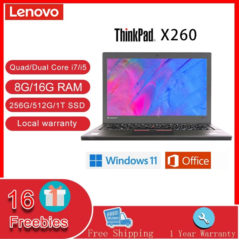 Lenovo ThinkPad X260 i7/i5 6th Gen RAM 8GB/16GB SSD 256GB/512GB/1TB 12.5 นิ้ว