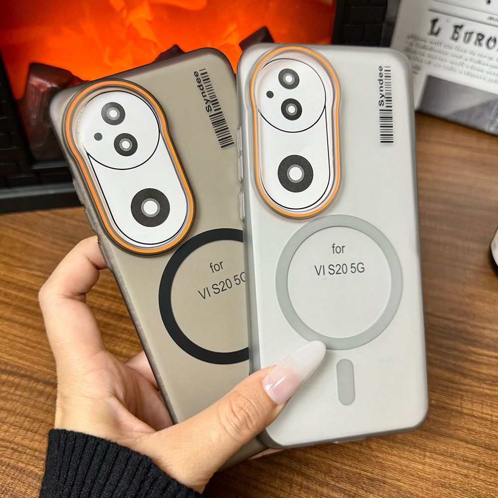 ปลอกสําหรับ วิฟ ส20 เคสโทรศัพท์หรูหราแม่เหล็กชาร์จไร้สาย ฉ คั่ว กึ่งโปร่งใสสีลูกกวาดกันกระแทกปกฮาร์ด