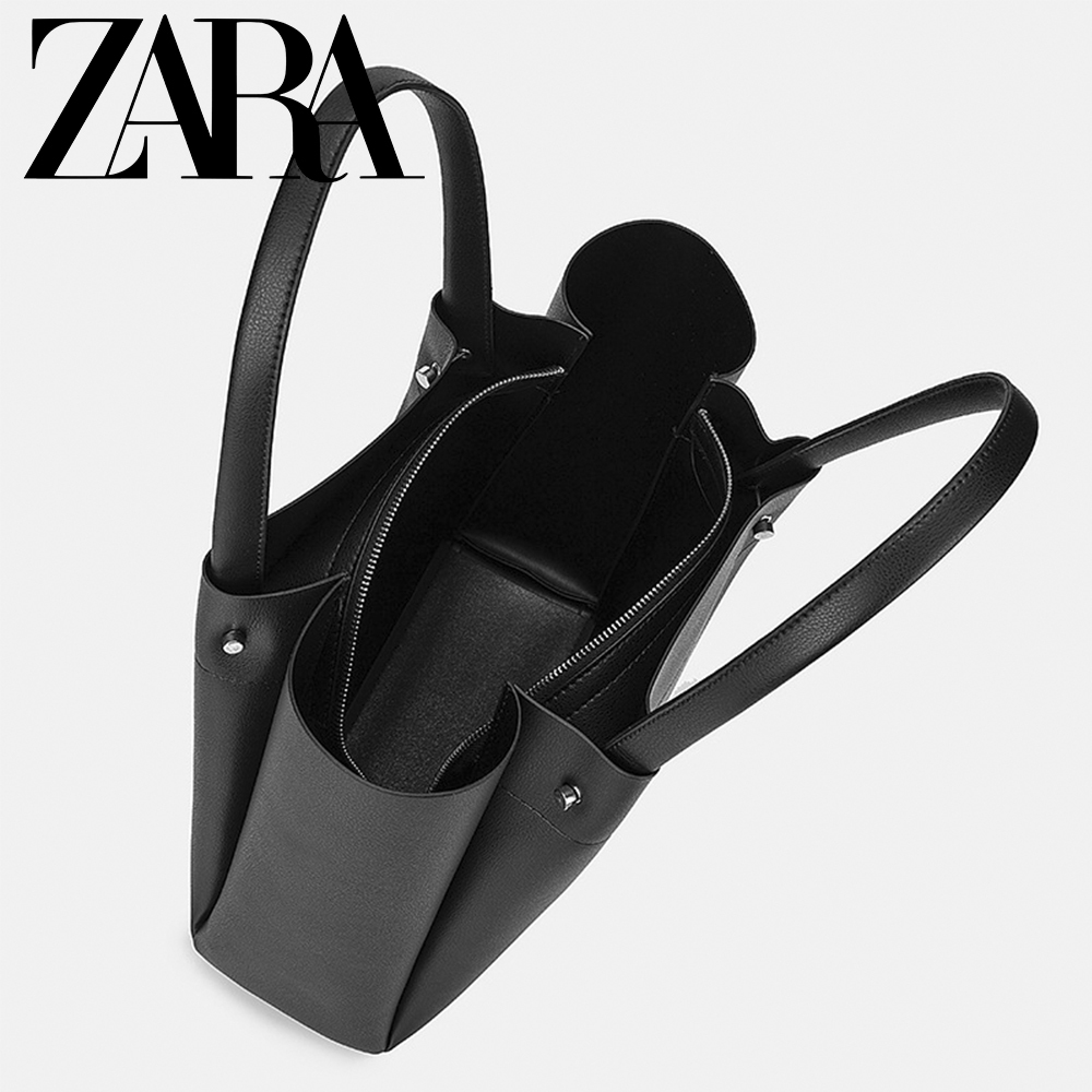 Zara ใหม่ กระเป๋าสะพายไหล่ กระเป๋าช้อปปิ้ง หนังนิ่ม ทรงโท้ท จุของได้เยอะ  สําหรับผู้หญิง
