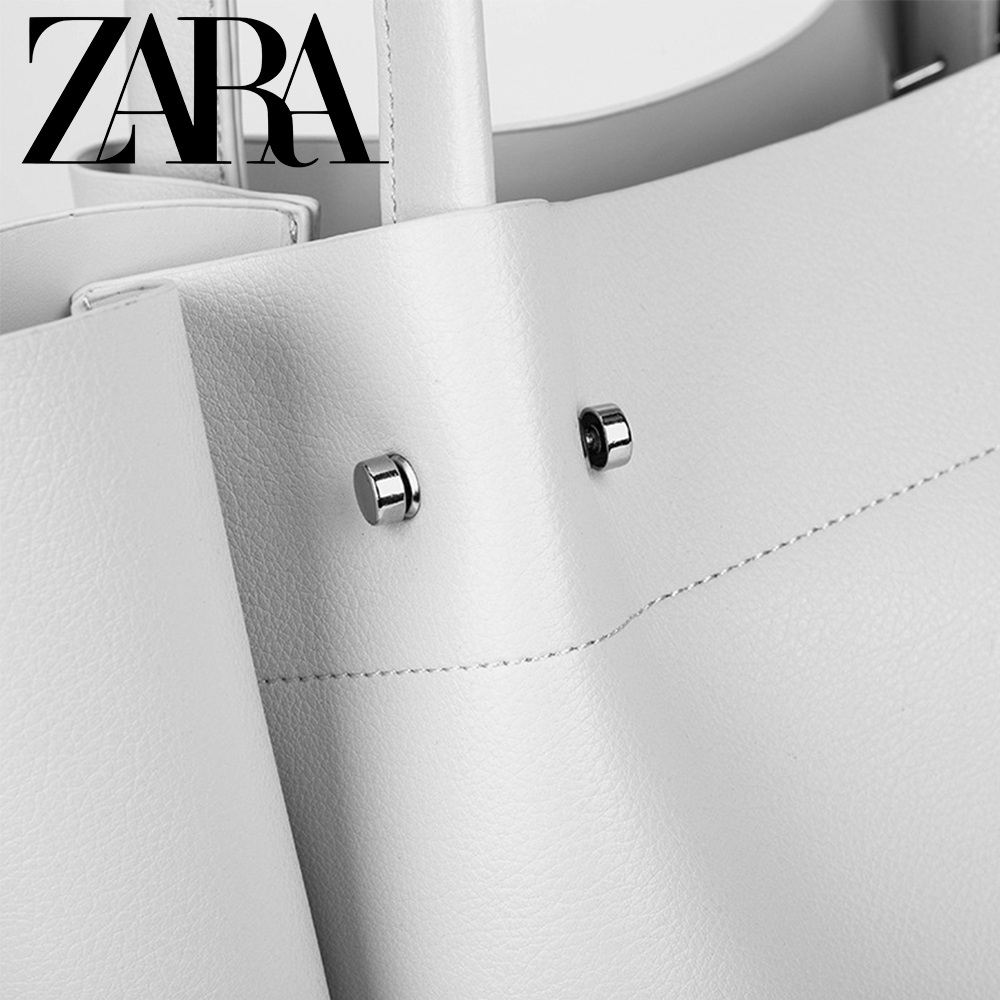 Zara ใหม่ กระเป๋าสะพายไหล่ กระเป๋าช้อปปิ้ง หนังนิ่ม ทรงโท้ท จุของได้เยอะ  สําหรับผู้หญิง