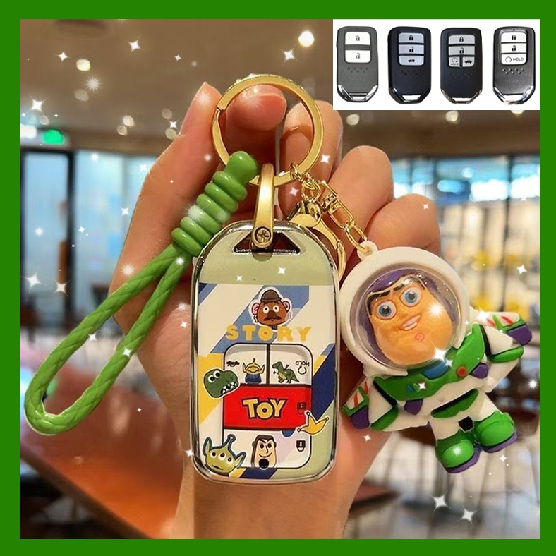 key case ซองหนังกุญแจรีโมท Honda City, Accord, Civic 2016-2020, HR-V, CR-V, BR-V, JAZZ เคสรีโมท เคสกุญแจ Buzz Lightyear