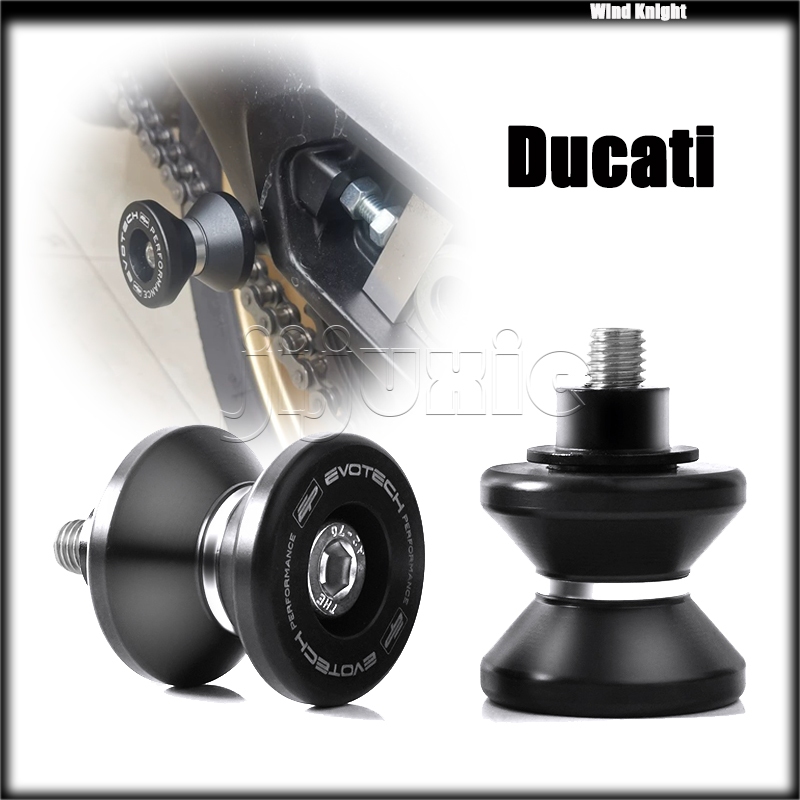 สําหรับ Ducati Monster 821/937/950 Panigale 899/959 Supersport 939 รถจักรยานยนต์ M6 Swingarm Spool Maintenance ขาตั้งสกรูสลักเกลียว Slider 6 มม.EP Evotech