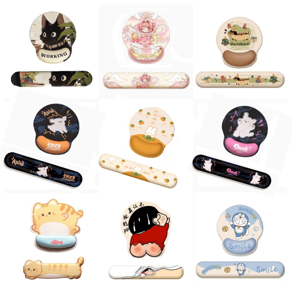Chuyi การ์ตูนข้อมือ Protectors แผ่นรองเมาส์ Ergonomic หมอนมือเพื่อบรรเทาความเมื่อยล้าซิลิโคนอ่อนนุ่มหนา Anti Slip ของขวัญสร้างสรรค์ Gaming Office เด็กผู้หญิงของขวัญ