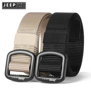 Jeep SPIRIT 1941 ESTD เข็มขัดคาดเอวหัวเข็มขัดแบบห่วงคู่ไนลอน…