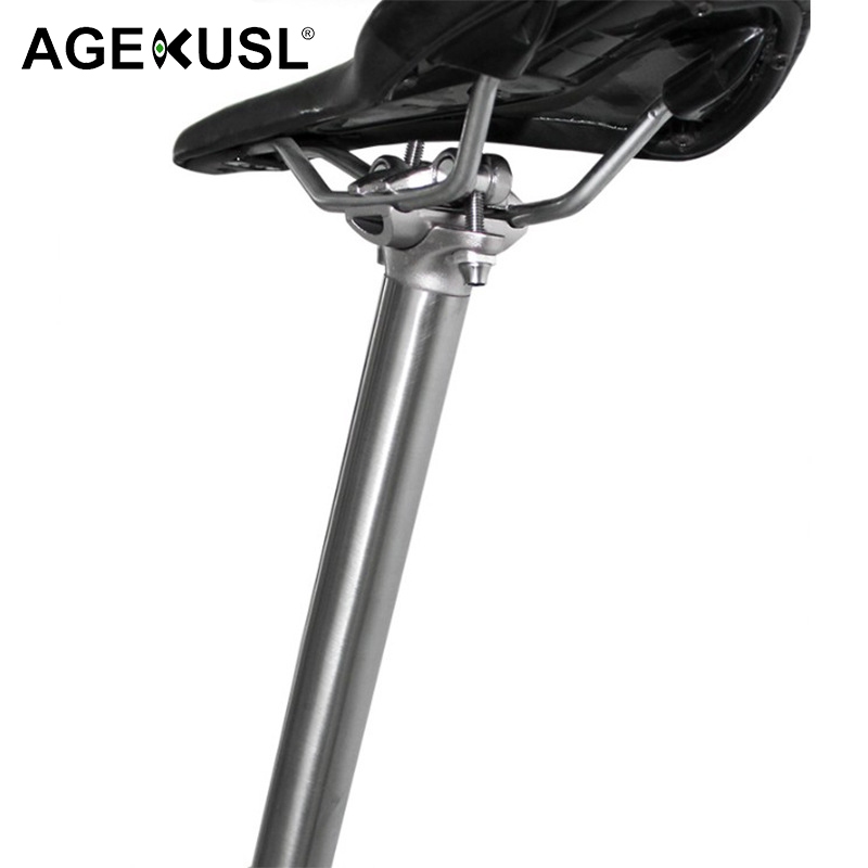 Agekusl ท่อที่นั่งจักรยานที่นั่งโพสต์ MTB จักรยานเสือภูเขา Seatpost ไทเทเนียม 27.2 มม.31.6 มม.