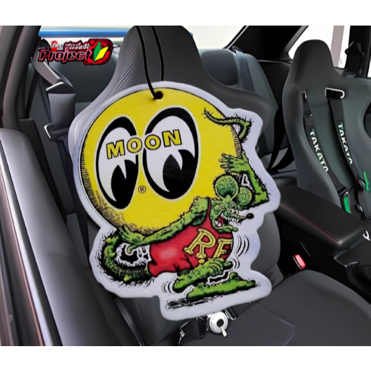 Mooneyes Rat Fink รถน้ําหอม Air Freshener น้ําหอมสร้างสรรค์น่ารักกระจกมองหลังเครื่องประดับ Auto Flavouring น้ําหอมตกแต่ง