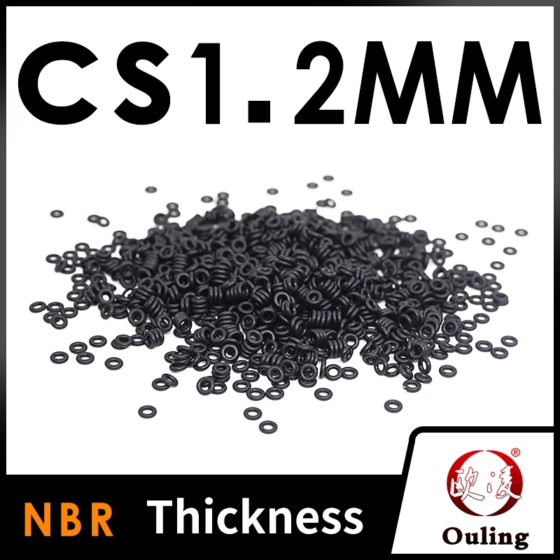 Ouling CS1.2mm สีดํา NBR ยางไนไตรล์ O-Ring แหวนซีลเครื่องซักผ้า