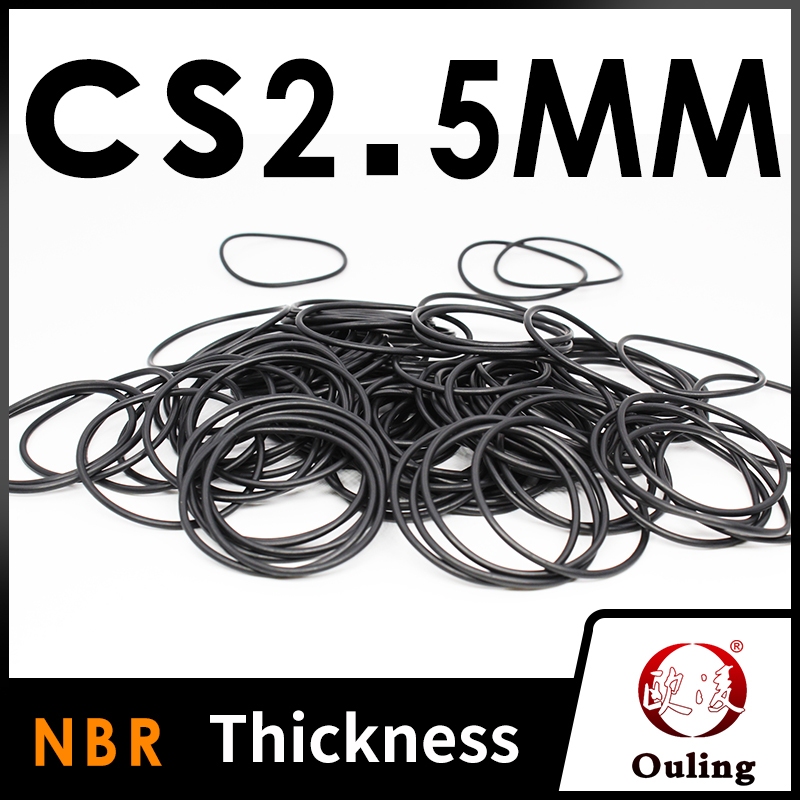 Ouling CS2.5mm สีดํา NBR ยางไนไตรล์ O-Ring แหวนซีลเครื่องซักผ้า