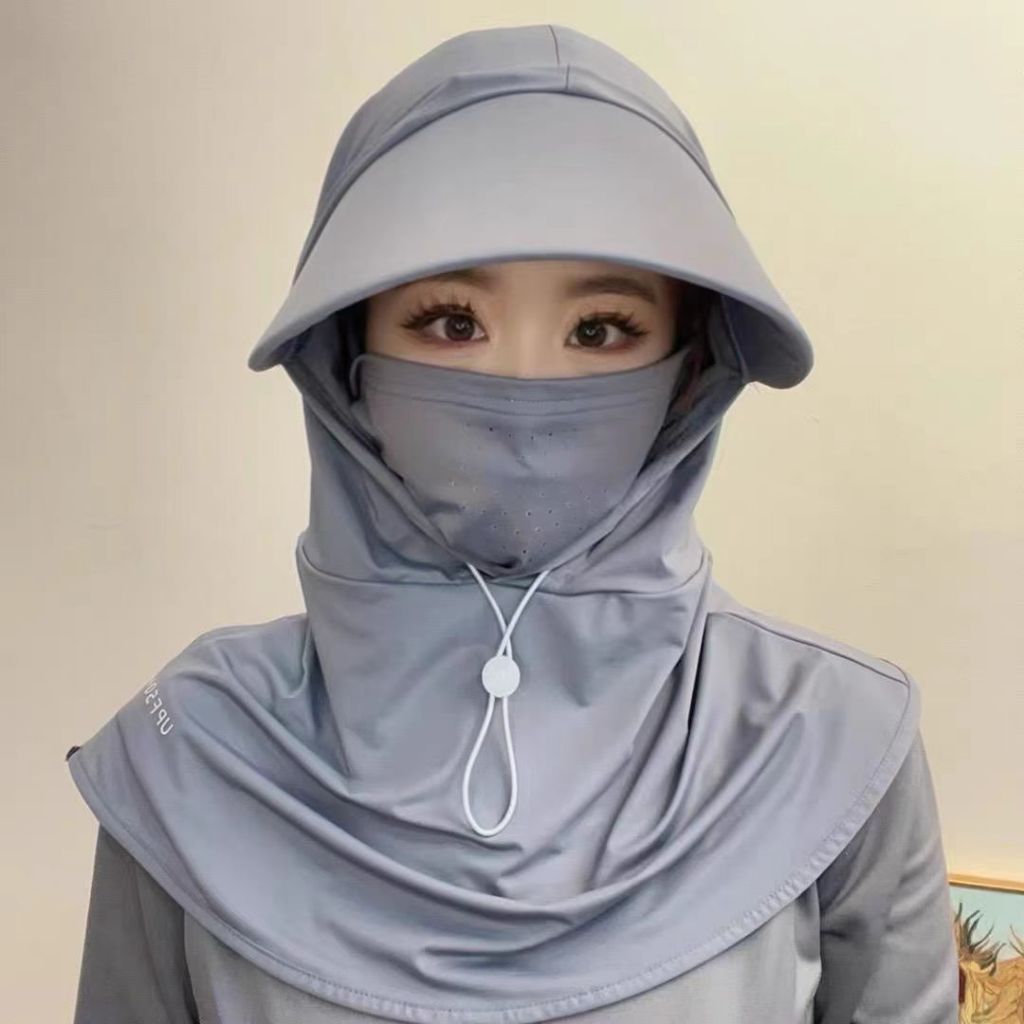 ใหม่ หมวกกันแดดคลุมหน้า ป้องกันรังสียูวี ระบายอากาศและกันฝุ่น เหมาะกับงานกลางแจ้ง กีฬา