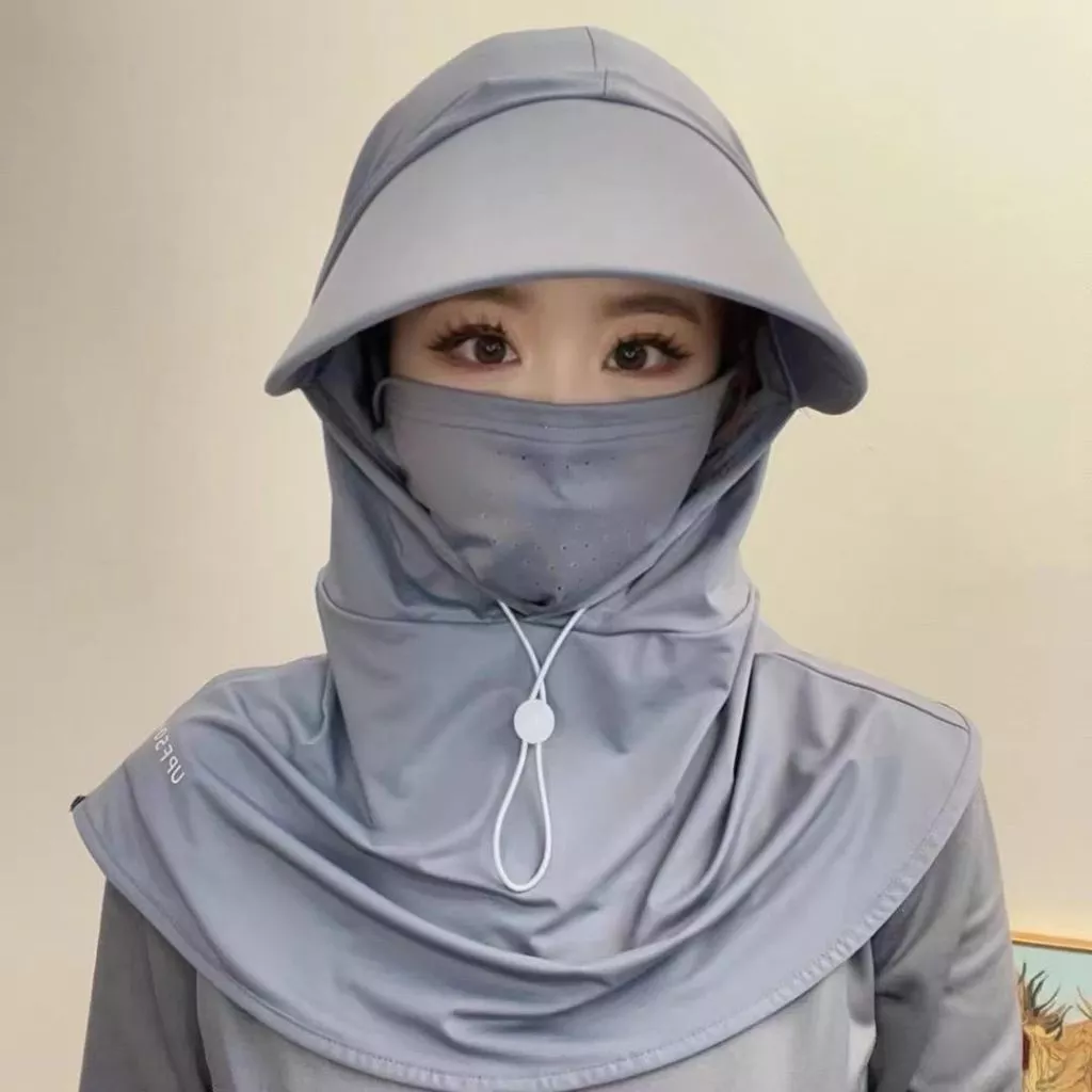ใหม่ หมวกกันแดดคลุมหน้า ป้องกันรังสียูวี ระบายอากาศและกันฝุ่น เหมาะกับงานกลางแจ้ง กีฬา
