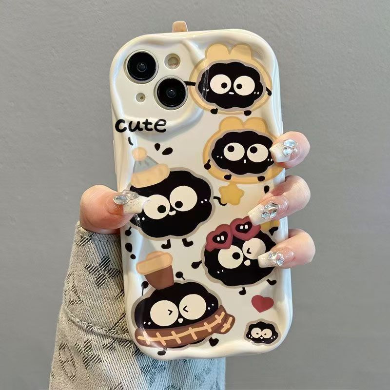 Huawei Nova 13 13i 12s 12i 11 11i 10 SE 9 8 7 7i 5T Y70 Y71 Y72 Y90 Y91 น่ารักการ์ตูนสีดํา Cloud เคส