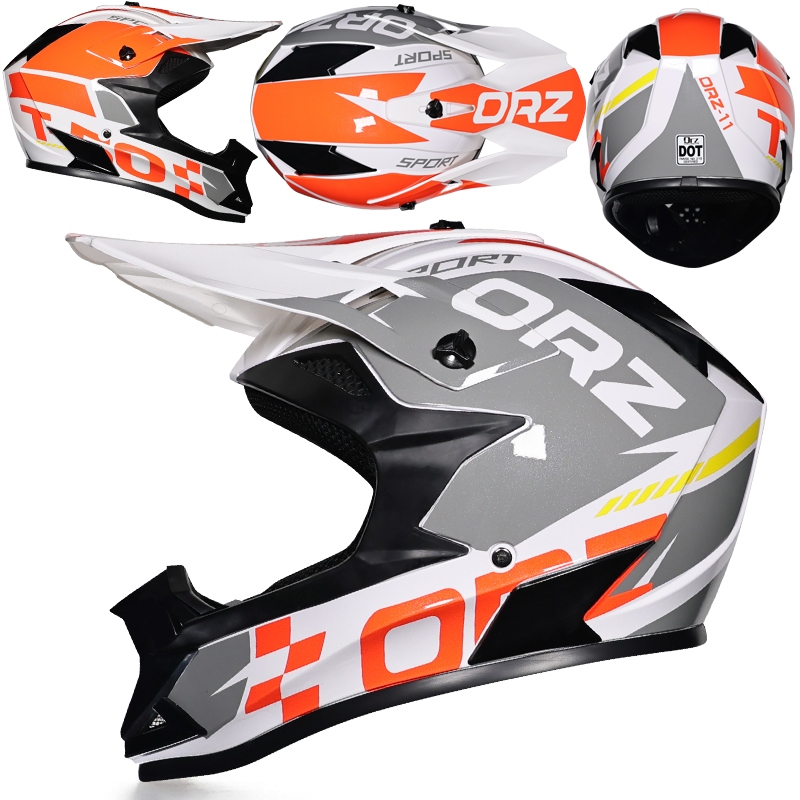 หมวกกันน็อคมอเตอร์ไซค์ ORZ แบบเต็มหน้า Off Road สําหรับ ATV จักรยานสกปรก ดาวน์ฮิลล์